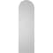 Ekena Millwork Round Top Surface Mount PVC Gable Vent: Non-Functional, w/ 3-1/2"W x 1"P Standard Frame, 12"W x 40"H GVPRT12X4001SN - alternate 2